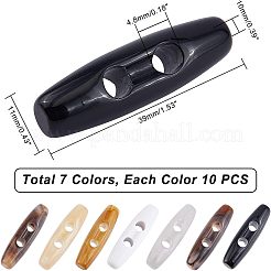 70 Stück Acrylknopf in 7 Farben&nbsp;BUTT-NB0001-43
