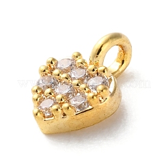 Breloques en laiton avec zircone cubique de micro pave&nbsp;KK-S513-09A-G