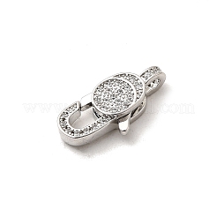 Laiton micro pavé zircon cubique clair fermoir pince de homard&nbsp;KK-A266-24D-P