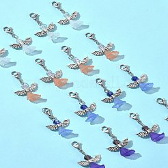 16 Stück Engel-Anhänger aus Glas und Acryl in 4 Farben.&nbsp;HJEW-FS00015