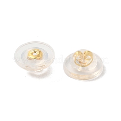 Langlebige Ohrstecker aus plattiertem Messing und Silikon&nbsp;KK-K381-04G