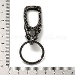 Beschläge aus chirurgischem Edelstahl 316 im tibetischen Stil mit Schlüsselring aus Edelstahl 304&nbsp;FIND-Q101-08AS-04