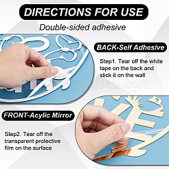 Acryl-Acryl-Spiegel-Wandaufkleber&nbsp;DIY-WH0002-27C