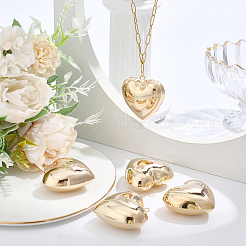 5 ciondolo a forma di cuore in ottone&nbsp;KK-BBC0025-58C