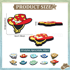 40 Stück PVC-Cabochons in 10 Stilen&nbsp;PVC-PH0001-40
