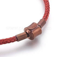 Fabrication de bracelet de style européen en fil d'acier&nbsp;MAK-L018-01A