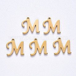 Charms de acero inoxidable 201 con revestimiento al vacío de PVD&nbsp;STAS-R105-M-G