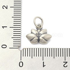 925 Sterling Silber Blumenanhänger mit Biegeringen und 925 Stempel&nbsp;STER-M021-02AS-04