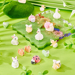16 pendentif en résine floquée de 8 styles&nbsp;RESI-TA0004-16