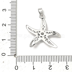 Latón micro pavimenta claro colgantes de circonio cúbico&nbsp;KK-H254-12P