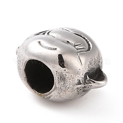 304 Edelstahl-Europäische Perlen&nbsp;STAS-M301-21AS