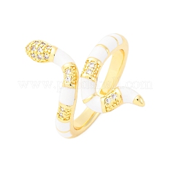 Anillos de latón con micro pavé de circonita cúbica transparente para mujer&nbsp;RJEW-U047-39G-04