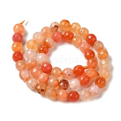 Brins de perles d'agate de veines de dragon naturelles teintes et chauffées&nbsp;G-P539-A01-15