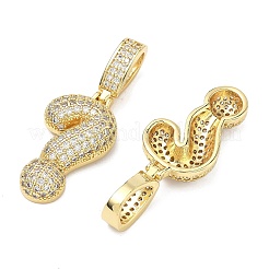 Colgante micropavé cubic zirconia de latón&nbsp;KK-P345-17G-02