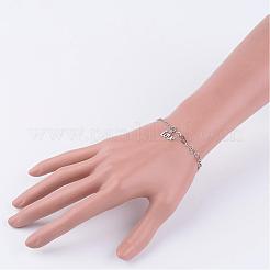 Bracciali con ciondoli in acciaio inossidabile 304 anti-ossidazione&nbsp;BJEW-JB02463