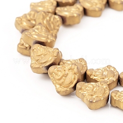 Fili di perle di ematite sintetica non magnetica con placcatura sotto vuoto pvd&nbsp;G-F682-14-F