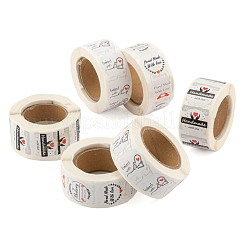 6 Rollen 3 Stilwort handgemacht mit Liebe selbstklebende Kraftpapieraufkleber&nbsp;DIY-LS0003-33