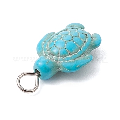Pendentifs en turquoise synthétiques teints&nbsp;PALLOY-JF02924-02