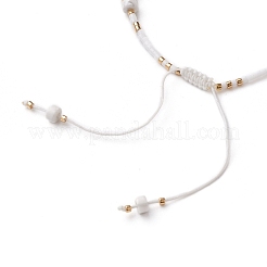 Verstellbare geflochtene Perlenarmbänder aus Nylonfaden&nbsp;BJEW-JB05504-03