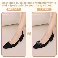 6 Stile Polyester-Schuhdekorationen mit Schleife&nbsp;AJEW-GA0007-58