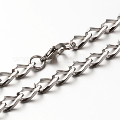 Anlaufgeschützte gedrehte Kettenarmbänder aus Edelstahl 304&nbsp;LS-BJEW-N263-03P