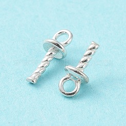 925 Sterling-Silber-Cup-Perlen-Stiftanhänger&nbsp;STER-F053-01S