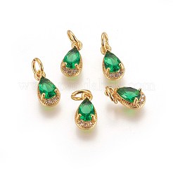 Latón charms de circonio cúbico&nbsp;KK-E772-13A-G