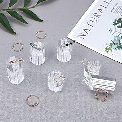 Schmuck Fingerringe Halter organischen Glasring Ständer-Sets&nbsp;RDIS-FG0001-05