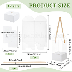 12 Set transparente Aufbewahrungsboxen aus Kunststoff und Papier für Blumen&nbsp;CON-BC0008-10C