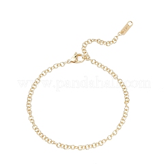 Gelötete Messing-Rolo-Kettenarmbänder&nbsp;BJEW-JB12723