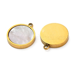 Ionenplattierung (IP) 304 Edelstahl pflastern natürliche Muschelanhänger&nbsp;STAS-Z100-01G-02