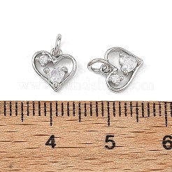 Breloques en laiton et zircon cubique transparent pour la Saint-Valentin de Shegrace&nbsp;XGRQ3P305-595P