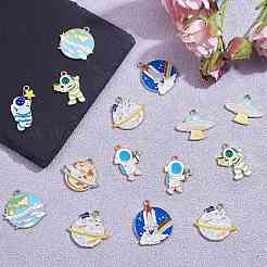 32pcs 8 pendentifs en émail en alliage de style&nbsp;ENAM-SZ0002-96