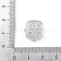 Perles en oxyde de zirconium transparent plaquées laiton à crémaillère creuse&nbsp;KK-L236-05S