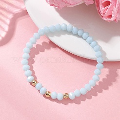 Bracelets ajustables en verre et perles d'acier inoxydable 304&nbsp;BJEW-JB13036
