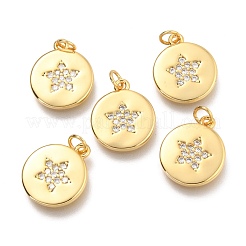 Pendentifs en laiton zircon cubique transparent&nbsp;ZIRC-O036-57G