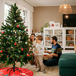 Jupe de sapin de noël en polyester&nbsp;DIY-WH0321-40B