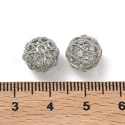 Micropave de latón transparente perlas de circonita&nbsp;KK-D228-05P