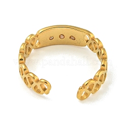 Ionenplattierung (IP) 304 Edelstahl Manschette offene Ringe&nbsp;RJEW-K283-07G