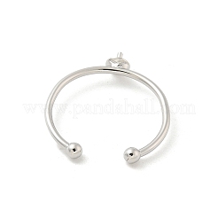 Sertissage de bague de manchette ouverte à cheville en laiton&nbsp;LS-KK-G518-02P-01