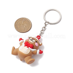 Porte-clés pendentif en plastique pvc sur le thème de Noël&nbsp;KEYC-JKC00935-02
