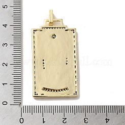 Pendenti in ottone con micro pavé di zirconi e smalto&nbsp;KK-H458-03G-17