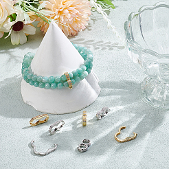 8ocs 4 Stile Messing Strass Erdnuss Twister Verschlüsse&nbsp;KK-DR0001-58