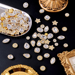 100 pz. di strass da cucire a forma di goccia/cuore/stella&nbsp;GACR-TA0001-07A