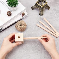 Ensemble de supports en bois d'eucalyptus bricolage&nbsp;AJEW-WH0013-33