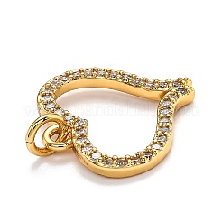 Pendentifs en laiton zircon cubique transparent&nbsp;ZIRC-O039-12G