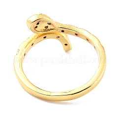 Micro allanar anillos de latón manguito de óxido de circonio cúbico&nbsp;RJEW-F116-03G