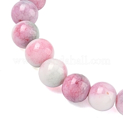 Braccialetti elasticizzati da donna con perline di vetro craquelé opaco da 10 mm&nbsp;BJEW-PH01823-03
