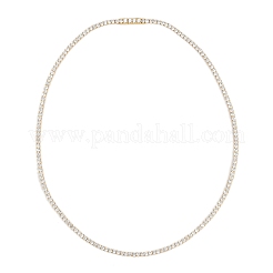 925 collier tennis en argent sterling avec cristaux et zircones cubiques pour femme&nbsp;NJEW-C096-01A-G02