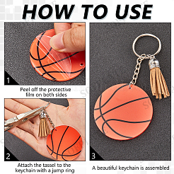 DIY Sportball Acryl Anhänger Schlüsselanhänger Bausätze&nbsp;DIY-SP0001-44B